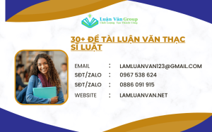 30+ Đề Tài Luận Văn Thạc Sĩ Luật